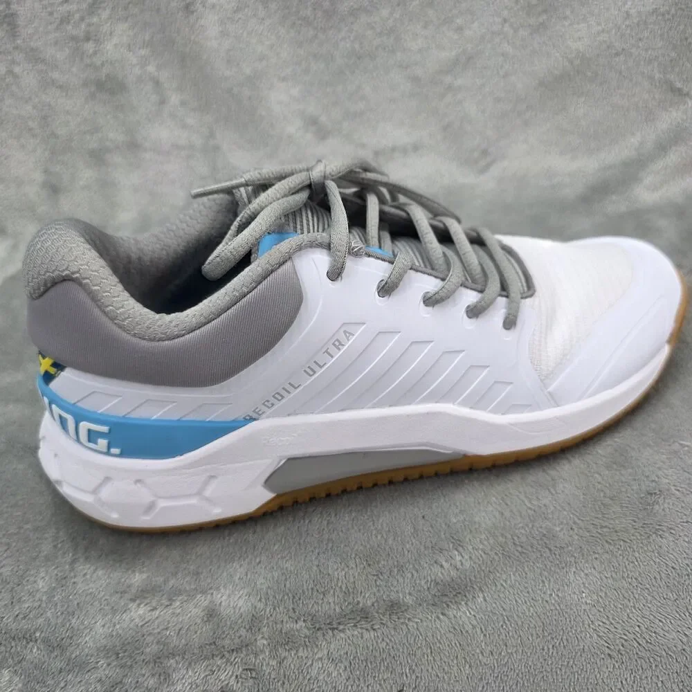 SALMING RECOIL ULTRA INDOOR / SQUASH SHOES (WHT/GRAY) Size 9